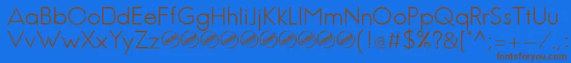 JambeticaLight Font – Brown Fonts on Blue Background