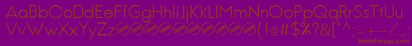 JambeticaLight-Schriftart – Braune Schriften auf violettem Hintergrund
