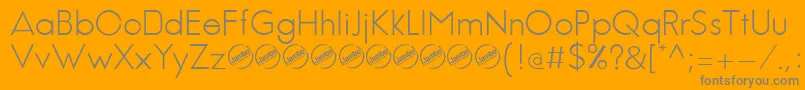 Czcionka JambeticaLight – szare czcionki na pomarańczowym tle