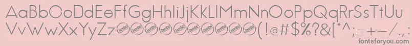 JambeticaLight Font – Gray Fonts on Pink Background
