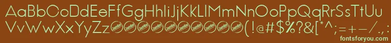 JambeticaLight Font – Green Fonts on Brown Background