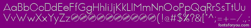 JambeticaLight Font – Green Fonts on Purple Background