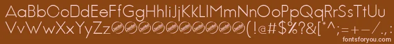 JambeticaLight Font – Pink Fonts on Brown Background