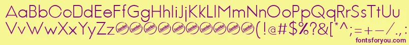 JambeticaLight Font – Purple Fonts on Yellow Background