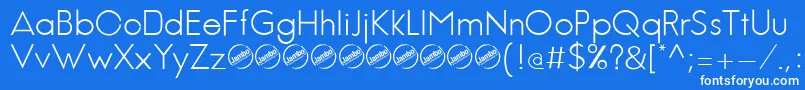 JambeticaLight Font – White Fonts on Blue Background