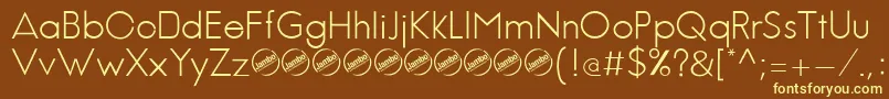 JambeticaLight Font – Yellow Fonts on Brown Background