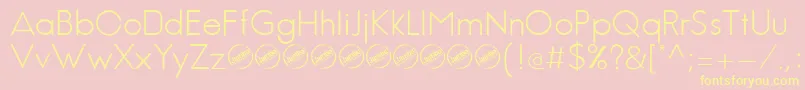 JambeticaLight Font – Yellow Fonts on Pink Background
