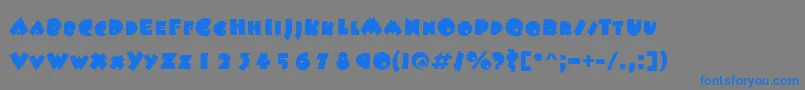 フォントFatso – 灰色の背景に青い文字