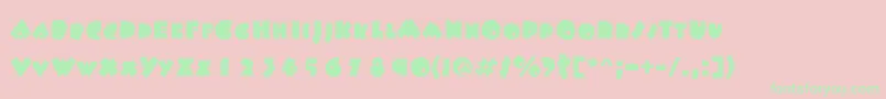 Fatso Font – Green Fonts on Pink Background