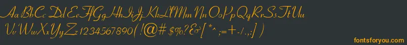 fuente CyrillicribbonMedium – Fuentes Naranjas Sobre Fondo Negro