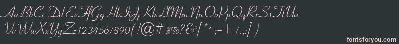 Шрифт CyrillicribbonMedium – розовые шрифты на чёрном фоне