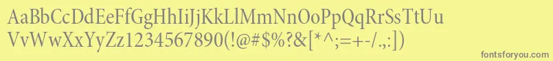 MinionproCnsubh Font – Gray Fonts on Yellow Background