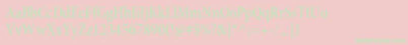 MinionproCnsubh Font – Green Fonts on Pink Background