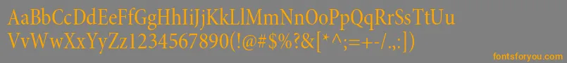 MinionproCnsubh Font – Orange Fonts on Gray Background