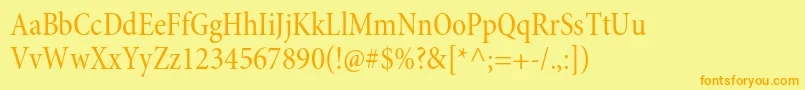 MinionproCnsubh Font – Orange Fonts on Yellow Background