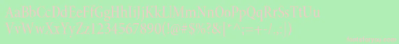 MinionproCnsubh Font – Pink Fonts on Green Background