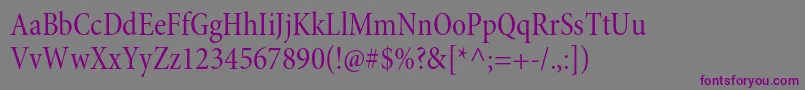 MinionproCnsubh Font – Purple Fonts on Gray Background