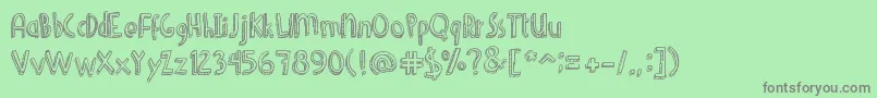 More about DenneShuffleEuroHollow Font DenneShuffleEuroHollow Font – Gray Fonts on Green Background