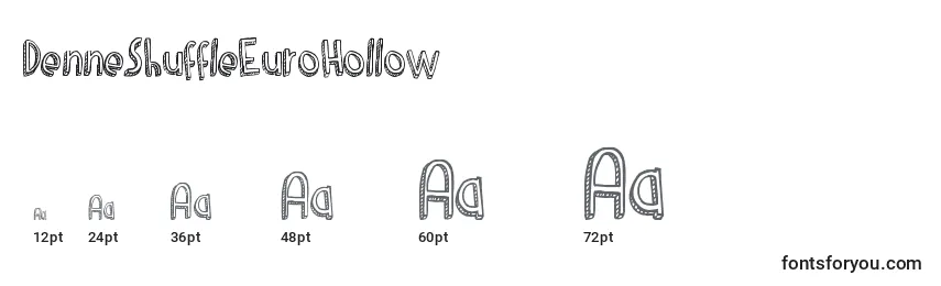 DenneShuffleEuroHollow Font Sizes