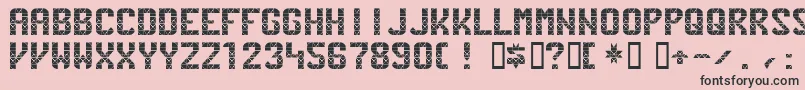 Pennstation Font – Black Fonts on Pink Background