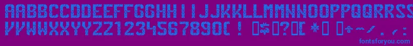 Pennstation Font – Blue Fonts on Purple Background