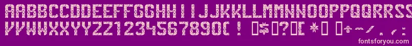 Pennstation-Schriftart – Rosa Schriften auf violettem Hintergrund
