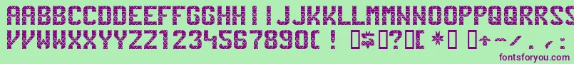 Pennstation Font – Purple Fonts on Green Background