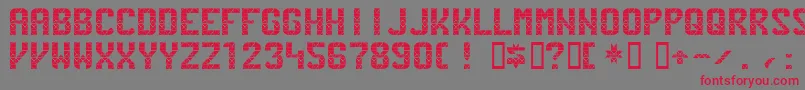 Pennstation Font – Red Fonts on Gray Background