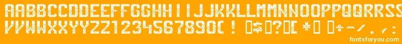 Pennstation Font – White Fonts on Orange Background