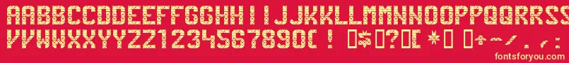 Pennstation Font – Yellow Fonts on Red Background