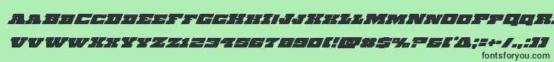 Chicagoexpresssuperital Font – Black Fonts on Green Background