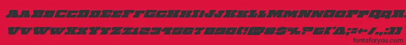 Chicagoexpresssuperital Font – Black Fonts on Red Background