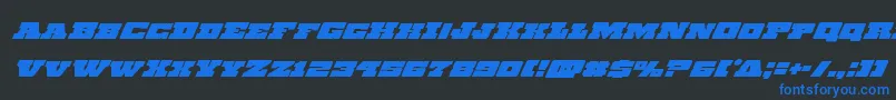 Chicagoexpresssuperital Font – Blue Fonts on Black Background