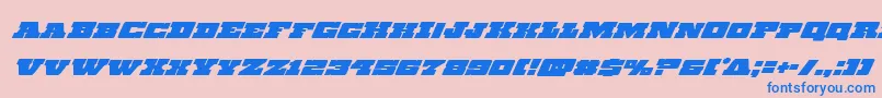 Chicagoexpresssuperital Font – Blue Fonts on Pink Background