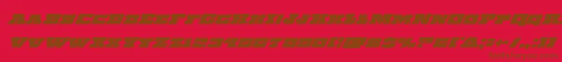 Chicagoexpresssuperital Font – Brown Fonts on Red Background