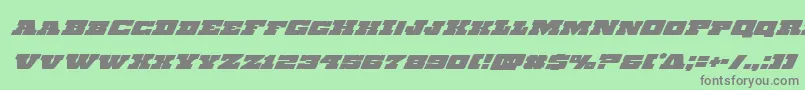 Chicagoexpresssuperital Font – Gray Fonts on Green Background