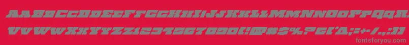 Chicagoexpresssuperital Font – Gray Fonts on Red Background
