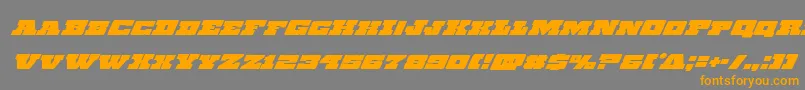 Chicagoexpresssuperital Font – Orange Fonts on Gray Background