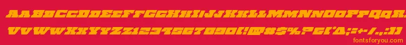 Chicagoexpresssuperital Font – Orange Fonts on Red Background