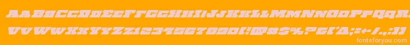 Chicagoexpresssuperital Font – Pink Fonts on Orange Background