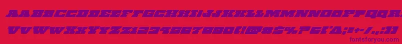 Chicagoexpresssuperital Font – Purple Fonts on Red Background