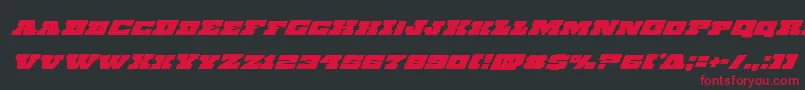 フォントChicagoexpresssuperital – 黒い背景に赤い文字