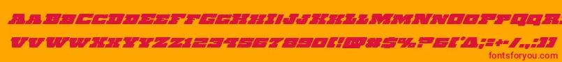 Chicagoexpresssuperital Font – Red Fonts on Orange Background
