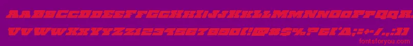 Chicagoexpresssuperital Font – Red Fonts on Purple Background