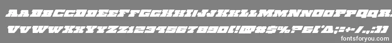 フォントChicagoexpresssuperital – 灰色の背景に白い文字