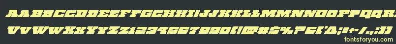 Chicagoexpresssuperital Font – Yellow Fonts on Black Background