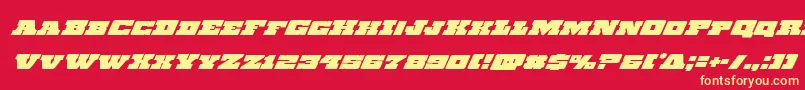 Chicagoexpresssuperital Font – Yellow Fonts on Red Background