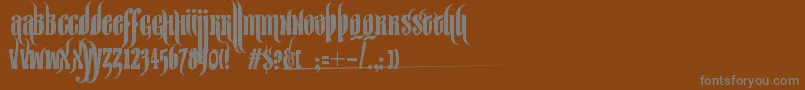 SirWilliamHyperbold Font – Gray Fonts on Brown Background