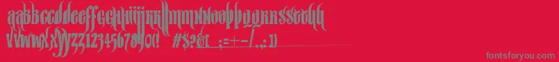 fuente SirWilliamHyperbold – Fuentes Grises Sobre Fondo Rojo