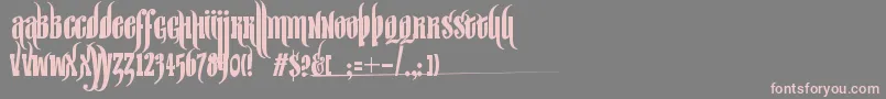 Weitere Informationen zur SirWilliamHyperbold-Schriftart SirWilliamHyperbold-Schriftart – Rosa Schriften auf grauem Hintergrund